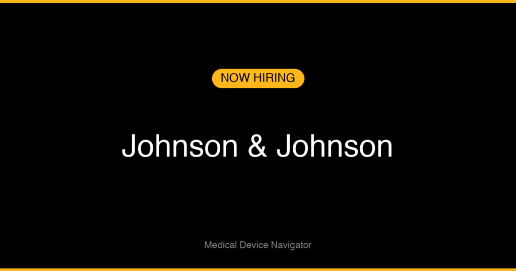 Johnson & Johnson - Job Opening