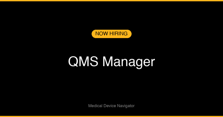 QMS Manager - Job Opening