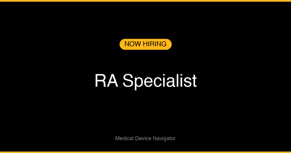 RA Specialist - Job Opening
