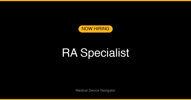 RA Specialist - Job Opening