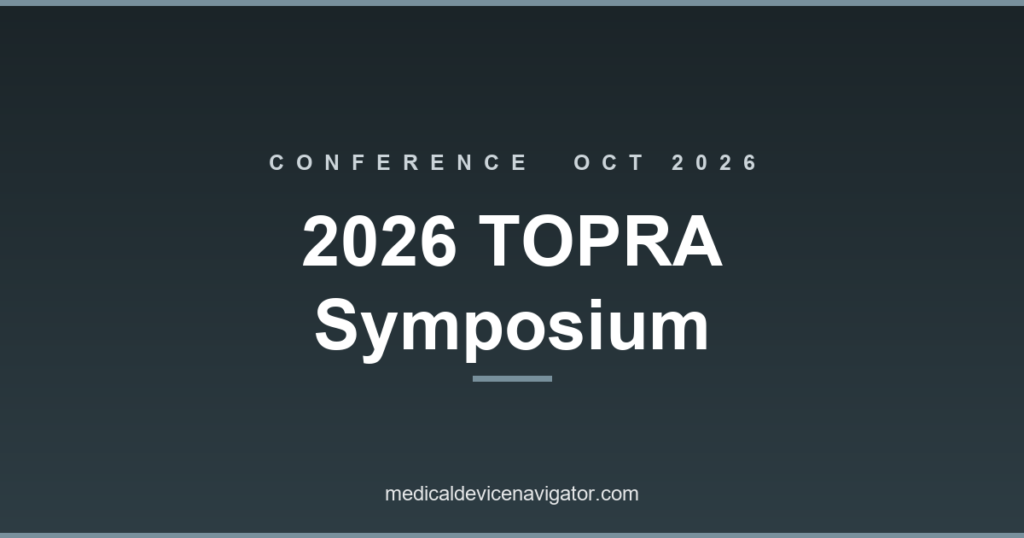 2026 TOPRA Symposium (2026-10-19)
