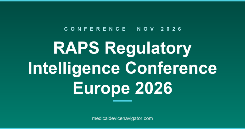 RAPS Regulatory Intelligence Conference Europe 2026 (2026-11-03)