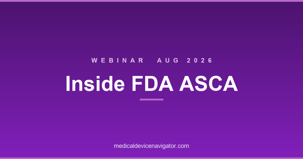 Inside FDA ASCA: Practical Insights (2026-08-12)