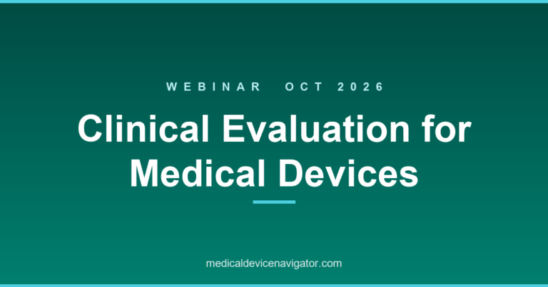 Clinical Evaluation for Medical Devices (2026-10-19)