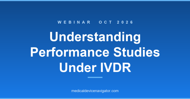 Understanding Performance Studies Under IVDR (2026-10-20)