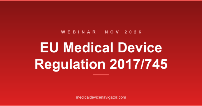 EU Medical Device Regulation 2017/745 (2026-11-02)