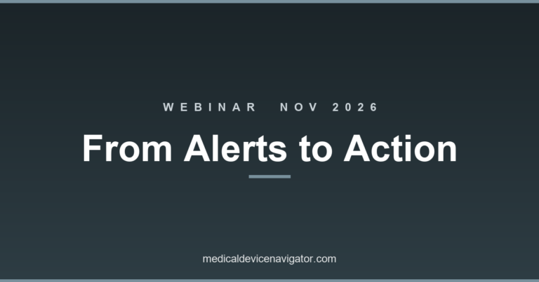From Alerts to Action: Strategic Regulatory Intelligence (2026-11-09)