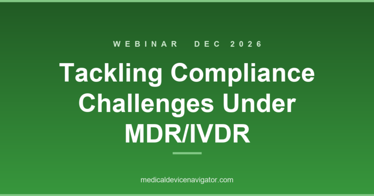 PRRC Perspectives: Tackling Compliance Challenges Under MDR/IVDR (2026-12-01)